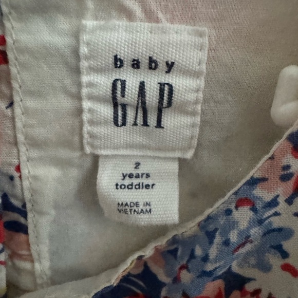 Baby GAP Floral Print Dress with Ruffle Sleeves 2T - Picture 2 of 4